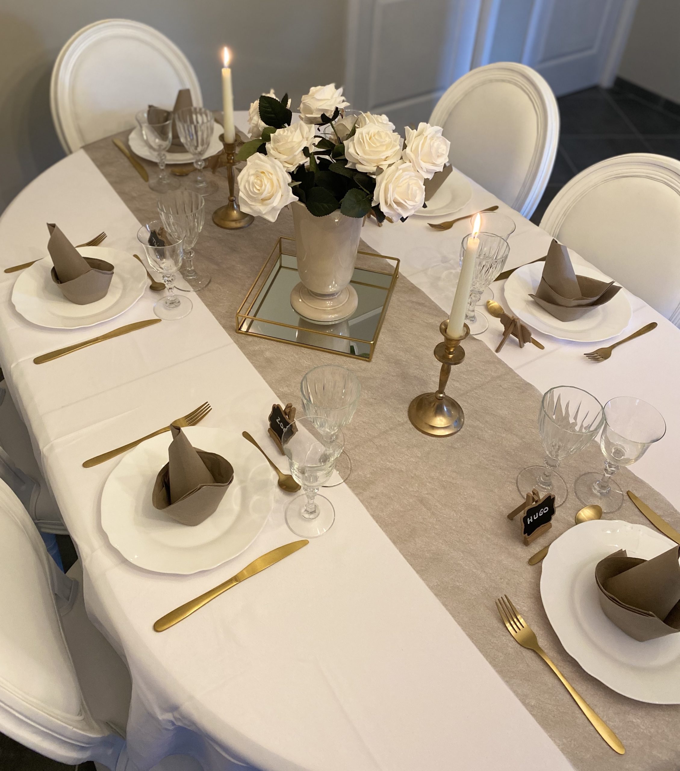 Table dressée à l'occasion d'une réception - C&D Events Wedding planner / Organisatrice d'événements privés Oise et Paris