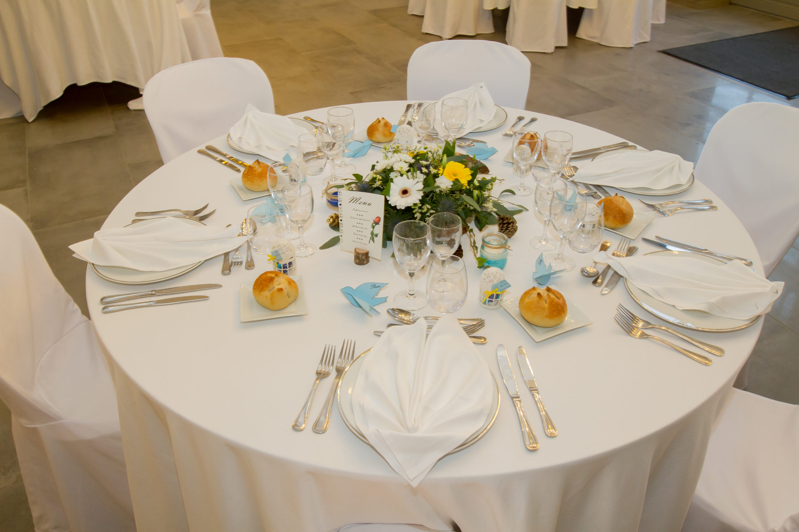 Mariage A&J - Table dressée pour un mariage - C&D Events Wedding planner Oise et Paris