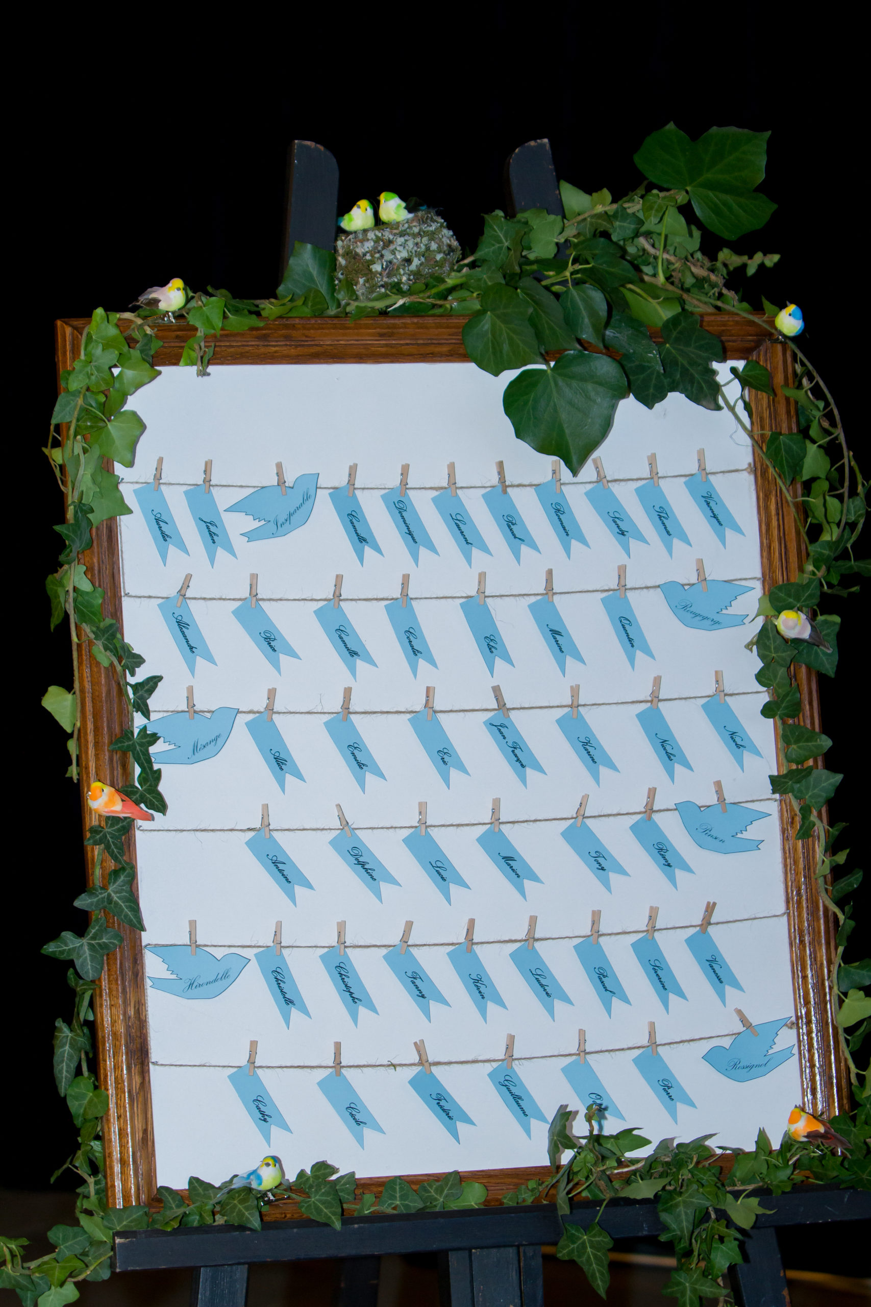 Mariage A&J - Plan de table sur le thème nature - C&D Events Wedding planner Oise et Paris