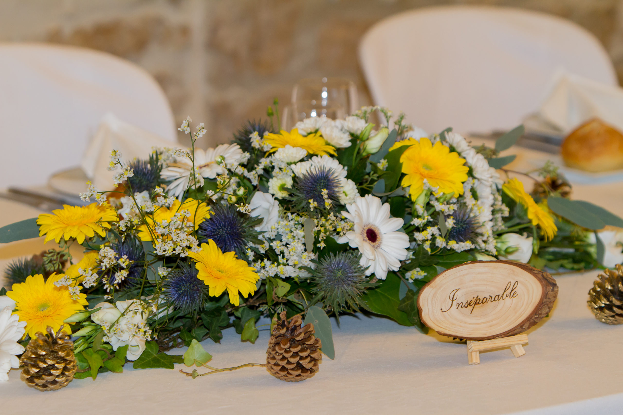 Mariage A&J - Centre de table - C&D Events Wedding planner Oise et Paris