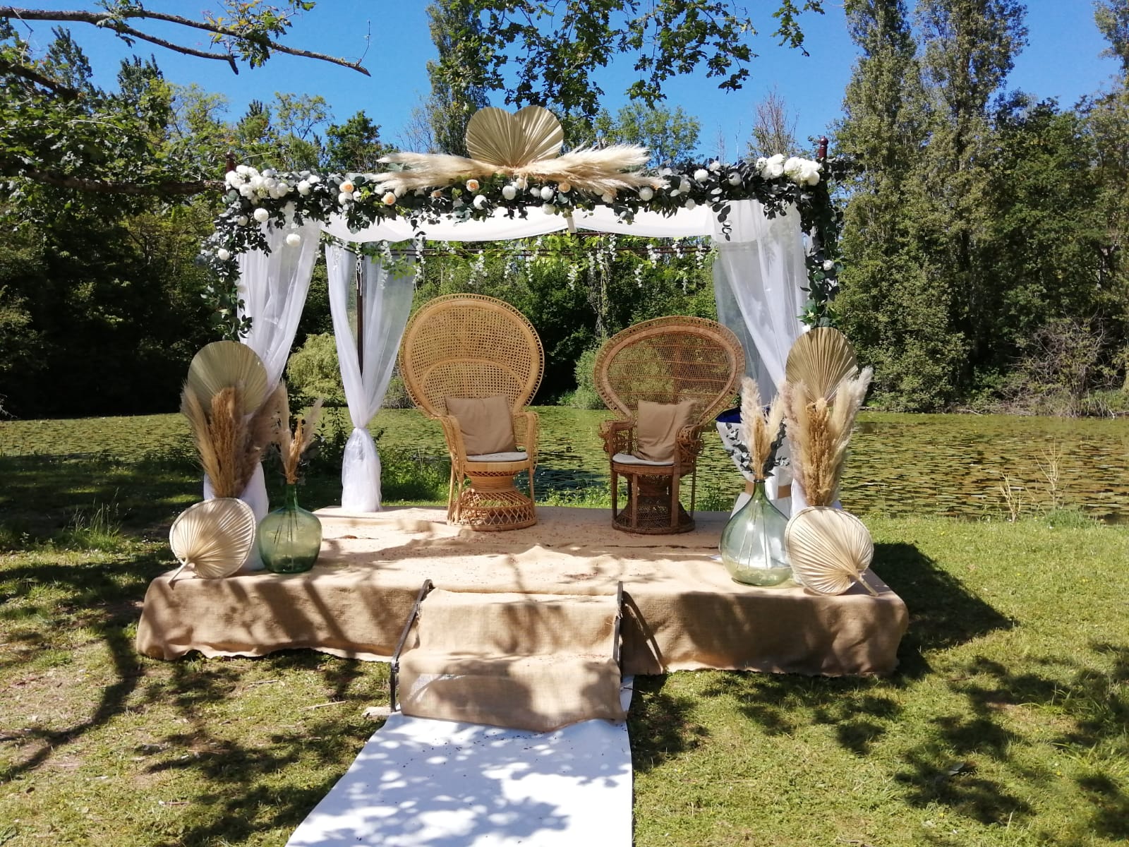 Houppa en fleurs séchées - Mariage juif - C&D Events - Wedding planner / Organisatrice de mariage dans l'Oise